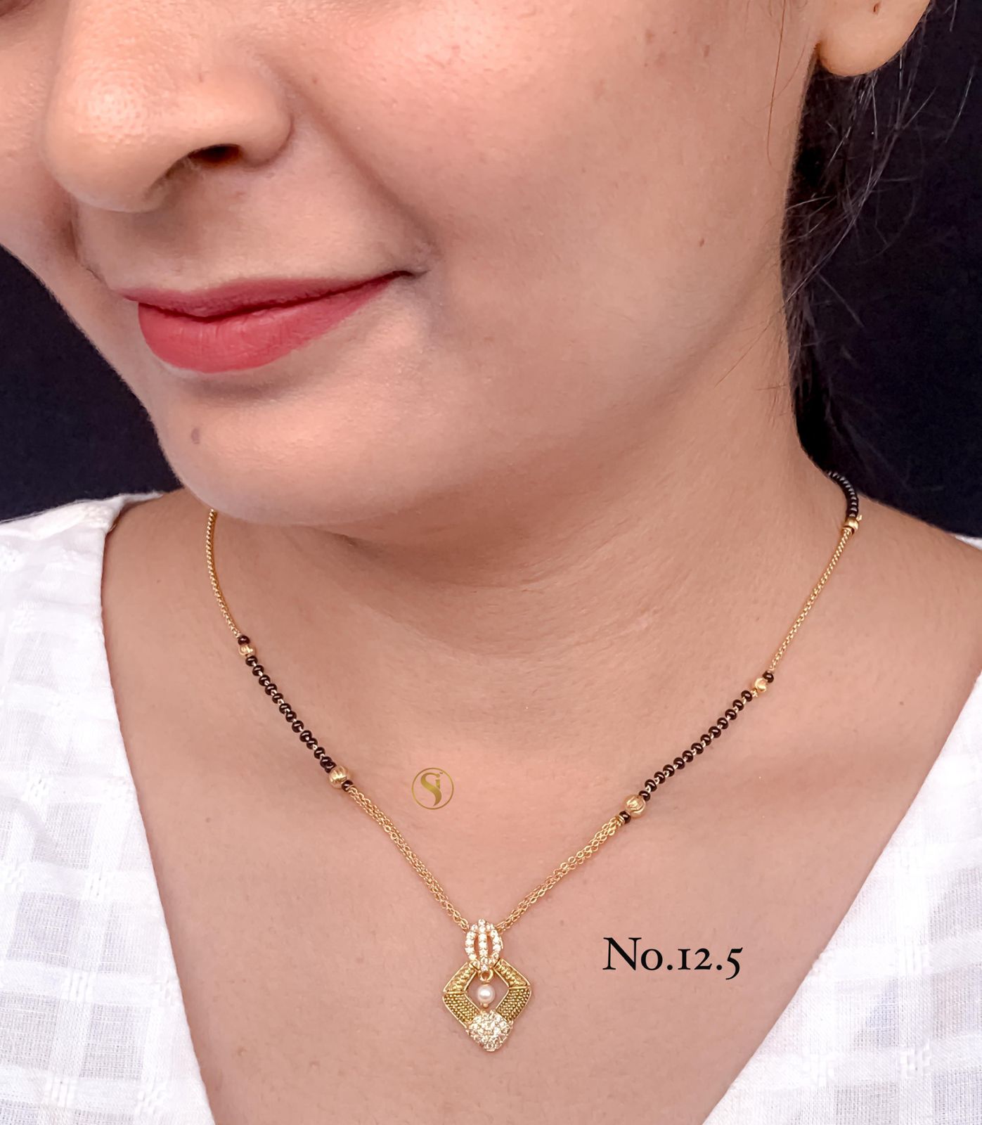 16 Designer AD Regular Wear Diamond Mangalsutra Wholesale Online
